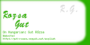 rozsa gut business card