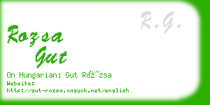 rozsa gut business card